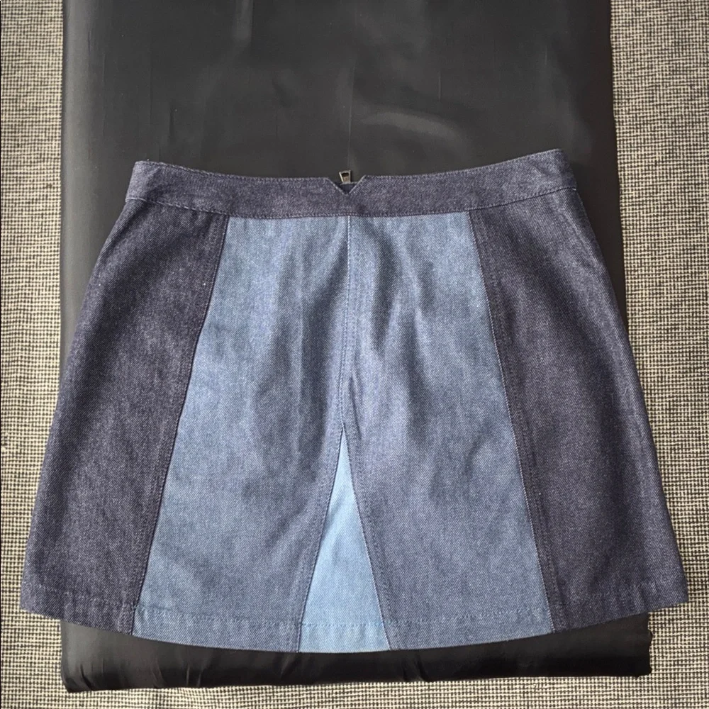BCBGMaxAzria Two-Tone Denim Mini Skirt